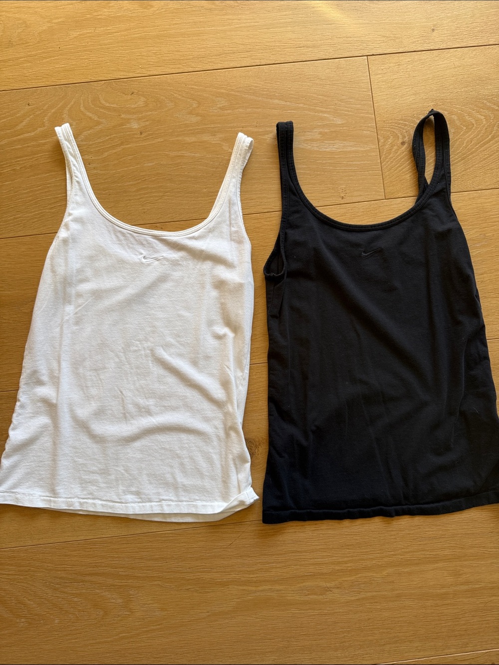 Nike Women's Scoop Tank Tops - Black & White